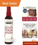 Portable Red Wine Stain Cleaner Biodegradable, Unscented 4 Fl Oz Spray Bottle. Fixed Price $17.99.