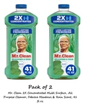 Mr. Clean 2X Concentrated Multi Surface Febreze Meadows & Rain Scent 41 Fl Oz X2. Fixed Price $10.70.