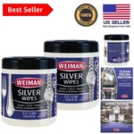 40 Count Jewelry Polish Cleaner Wipes - Safe For Silver, Gold, And More. Fixed Price $33.56.
