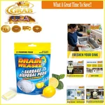 Garbage Disposal Pods Cleaner Deodorizer 5-PACK Lemon Scent Septic-safe. Fixed Price $16.86.