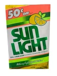 Vintage Sun Light Automatic Dishwashing Detergent 50OZ New 1987 Prop King Size. Fixed Price $24.00.