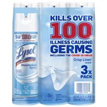 Lysol Disinfectant Spray, Crisp Linen 19 Oz., 3 Pk.. Fixed Price $25.21.