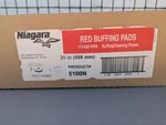 Niagara Red Buffing Pad Floors 20" 175 - 600 Rpm 5PCS Sealed Box Op. Fixed Price $33.90.