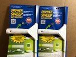 Ettore Shower Sweep Squeegee, White, Lot Of 2X. Fixed Price $19.99.