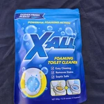 X-all Foaming Toilet Bowl Cleaner, Self-activating Powder For Easy Cleaning. Fixed Price $10.00.