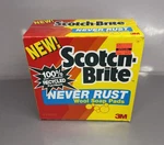 Vintage 1993 Scotch Brite Never Rust 8 Count Soap Pads Box. Fixed Price $22.95.