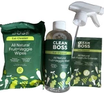 Cleanboss Eat Cleaner Triple-action Fruit Veggie Wash Wipes Food Life Extender. Fixed Price $24.99.