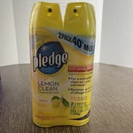 Pledge Lemon Clean Nos 2X17.7OZ New Old Stock 2010. Fixed Price $26.00.