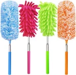 4 Pack 13" To 30" Extendable Feather Duster Kit, Washable Multicolor. Fixed Price $12.36.