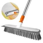 Heavy Duty Floor Scrub Brush With Long Handle,bitope 12" Wide Grout Wit.... Fixed Price $30.78.