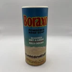 Vtg Boraxo Powdered Hand Soap 12 Oz 1997 Dial Corp Removes Dirt & Grime 98% Full. Fixed Price $34.99.