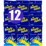 Beauty Hands Disposable Latex Kitchen Use Multipurpose Gloves (pack Of 12 Pairs). Fixed Price $10.88.