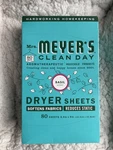 Mrs Meyers Clean Day Dryer Sheets Basil Scent - 240 Ct Pack Of 3. Fixed Price $24.99.