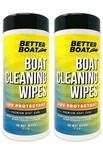 Boat Cleaner Wipes, 2PK +uv Protectant Better Brand Lemon Scent.. Fixed Price $24.99.