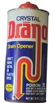 Vintage Drano Crystal Drain Opener 18 Oz Metal Can Clog Remover Full. Fixed Price $19.87.