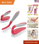 Versatile 3-PIECE Scrub Brush Set For Effective Tile, Grout & Shower Maintenance. Fixed Price $29.99.