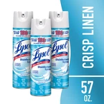 Lysol Disinfectant Spray Crisp Linen Scent 19 Fl Oz Antibacterial 3 Pack. Fixed Price $24.90.