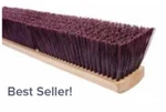 Magnolia Brush #2236 36" Coarse Brown Polystyrene Garage Push Broom Head. Fixed Price $74.95.