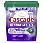 Cascade Platinum Plus Dishwasher Pods, Detergent 62 Count (pack Of 1). Fixed Price $36.09.