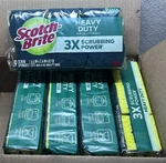 Scotch-brite Heavy-duty Scrub 2.8" HEIGHT4.5" Depth 45 Total Sponges. Fixed Price $39.79.