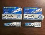 Maas All Metal Polishing Creme Original 2OZ Tube Concentrated 65% Full X2. Fixed Price $49.99.