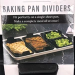 4 Silicone Baking Pan Dividers Meal Prep Trays Separates Food Sheet Black. Fixed Price $9.74.