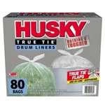 Husky 55-GALLON Clear Flap Tie Drum Liner Trash Bags (80 Ct.). Fixed Price $41.02.