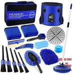 21PCS Wash KIT,62" Brush Mop With Long Handle,car Cleaning Blue. Fixed Price $59.26.