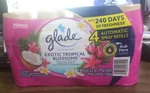 Exotic Tropical Blossoms Glade Automatic Scented Cans, (4-6.2 Oz Refills). Fixed Price $42.50.