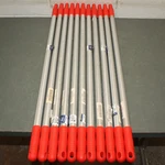 (11) Vikan Remco 39" Brush Handles 29334, Aluminum, Red Plastic, Euro Thread. Fixed Price $69.95.