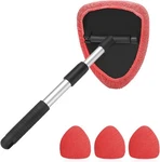 Windshield Cleaning Tool, Car Window Cleaner With Extendable Long Handle Red. Fixed Price $14.76.