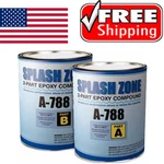 Pettit Splash Zone A-788QT Epoxy Repair Kit Quart Marine Waterproof. Fixed Price $125.00.