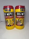 Big Heavy Duty Industrial Textured Scrub Wipes, Top, (80 Count)- 2PACK. Fixed Price $38.99.