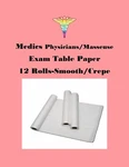 Medline Medi Exam Table Paper 14"-18"-21" 225FT SMOOTH-125FT Crepe Rolls. Fixed Price $47.95.