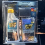 Cerama Bryte Cooktop Cleaner Kit 10 Oz Heavy Duty Non Abrasive 4 Piece Set. Fixed Price $21.95.