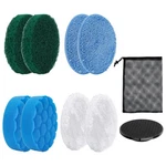 Electric Spin Scrubber Replacement Brush Heads Set, 8 White/black/green/blue. Fixed Price $23.37.