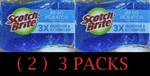 2X 3M Scotch Brite Zero Scratch Blue Scrub S-shaped Grip 6 New. Fixed Price $16.99.