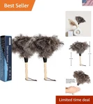 Ostrich Duster 2PCS Natural Feathers With Wooden Handle For Cleaning. Fixed Price $26.00.