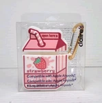 Airpods Silicone Case Claire Pink Strawberry Milk W/ Keyring Clip Cute New Nib. Fixed Price $14.98.