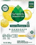 Seventh Generation Dishwasher Detergent Pods, Lemon Scent, 20. Fixed Price $10.99.