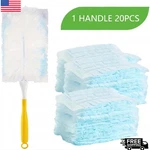 20 Pieces Duster Refills Disposable Compatible For Swiffer, Blue. Fixed Price $12.99.