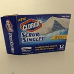 Clorox Scrub Singles Bathroom Rain Clean 8 Total Pads, Discontinued Open Box. Fixed Price $12.95.