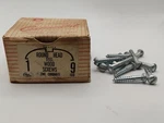 Vintage Continental Company Round Head Steel Wood Screws Zinc Chromate 1". Fixed Price $15.29.