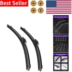 22 Inch Car Windshield Wiper Blades Pack Natural Rubber Steel Spine. Fixed Price $25.30.