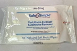 New Safe N' Simple Peri-stoma Adhesive Remover Wipes No-sting Pack Of 50. Fixed Price $13.95.