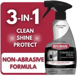 Weiman Stainless Steel Cleaner & Polish Trigger Spray, 12 Fl Oz. Fixed Price $14.99.