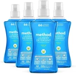 4 Pack - Method Liquid Laundry Detergent, Fresh Air, 66 Loads Per Bottle, 53.5FL. Fixed Price $49.99.