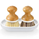 Subekyu Dish Brush Bamboo Scrubber Set With Tray Natural Kitchen. Fixed Price $19.05.
