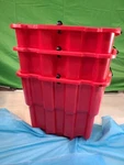 Rubbermaid 2064907 Wavebrake 4.5 Gal. Red Plastic Dirty Water Bucket-lot Of 3. Fixed Price $42.99.