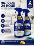 Microban 24 Hour Bathroom Cleaner Citrus Scent Spray 32OZ Bottles 2-PACK New. Fixed Price $14.99.